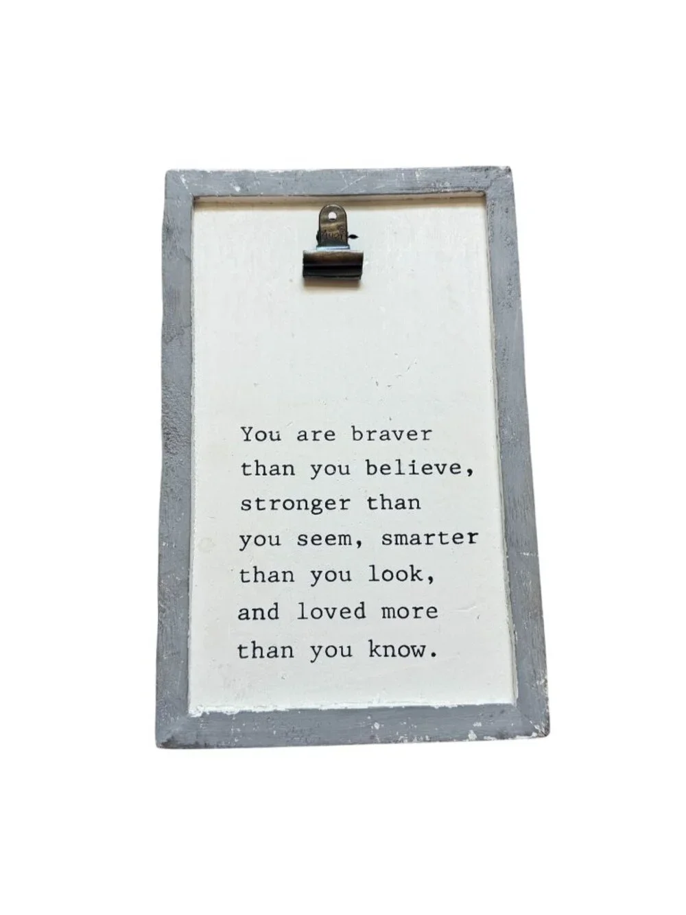 Mud Pie Inspirational Quote Wooden Sign 11 in x 7in x1in-USed
